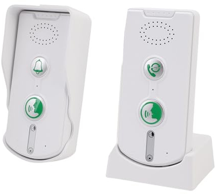 XUMIUZIY Interphone Vocal 2 Voies, Interphone sans Fil étanche IP54 avec 5 Niveaux de Volume Réglables, Batterie 1000 MAh, Portée de 1 640 Pieds, Système Intérieur et Extérieur pour