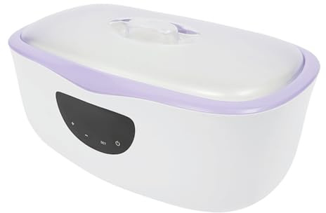 Paraffinbadmaskin, 230 W, paraffinbad, set, 4 000 ml, paraffinvax-badmaskin, temperaturjusterbar, paraffinbadmaskin med LED-pekskärm för hem, skönhetssalonger (lila)