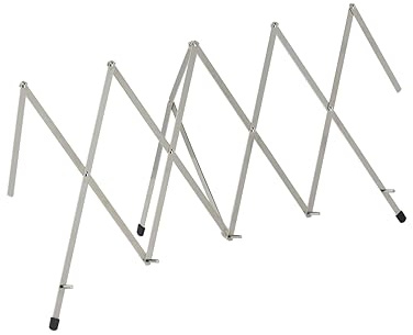 Wittner Table Music Stand/Semi-Automatic Scissor Stand 967001, Also for Zither, Long Legs, Nickel-Plated, Made in Germany
