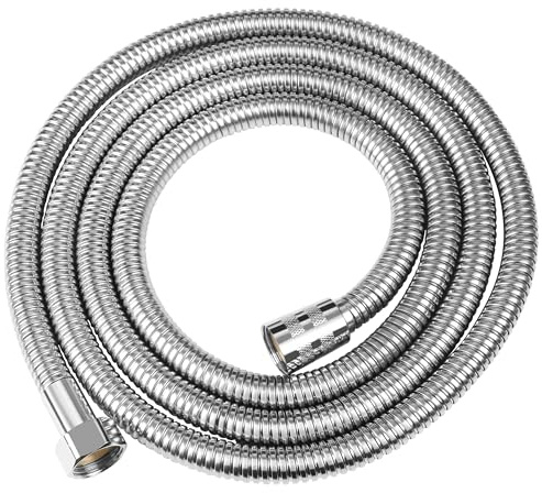 DIGIFLEX Flexibler Standard-Brauseschlauch Edelstahl verchromt 2 m Duschschlauch | Chromoberfläche mit Messinganschlüssen – Ideal als Ersatz für undichte Duschschläuche – Erfrischt Ihr Bad