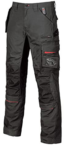 U-Power Race, Pantaloni Multitasche con Inserti ad Alta visibilità e in Tessuto antiabrasivo, Ginocchiera ergonomica (54)