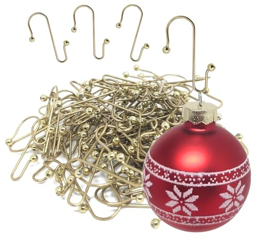 com-four® 100x Premium Haken für Weihnachtsbaumschmuck – Robuste Doppelhaken für Weihnachtsbaum-Deko - Perfekt für Deko-Anhänger