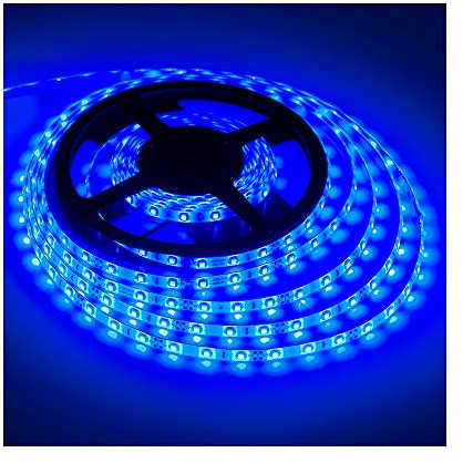 XINKAITE tira de luces LED impermeables SMD 3528 16.4 pies (5 m) 300 leds 60 LEDs/m cinta de iluminación flexible blanca para barcos, baño, espejo, techo y exterior, fuente de alimentación no incluida