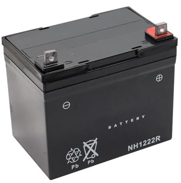 Secura Aufsitzrasenmäher Batterie - Wartungsfreie Starterbatterie für Gartengeräte und Rasentraktoren 12 Volt 22A