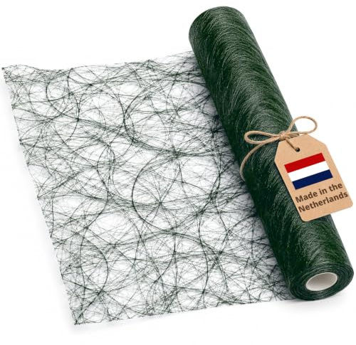 DecoHomeTextil Deco Netz Tischläufer Dunkelgrün 30 cm x 5 Meter | Tischband Table Runner Deko Dekoration Schmücken