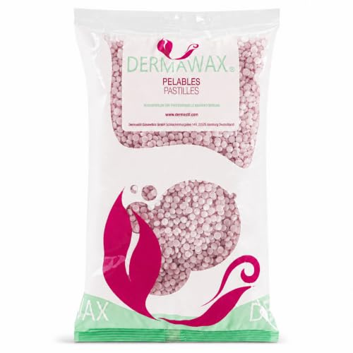 Dermawax 0,8 kg Crystal Mauve Jasmine Vaxpärlor – Veganskt & Hypoallergent Filmvax med Jasmin – Skonsam Hårborttagning för Ansikte, Armhålor, Ben & Bikini – Stripless Varmvax för Känslig Hud