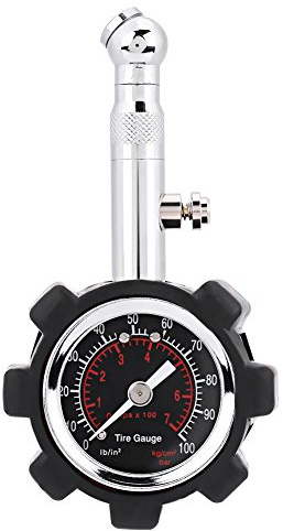 Jauge de pression des pneus.Main manuel 0-100PSI Testeur de jauge de pression d'air des pneus pour camion de voiture Moto Vélo