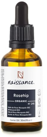 Naissance Huile de Rose Musquée Certifiée BIO (No. 246) - 30 ml - Naturelle et Pressée à Froid - pour le Soin du Corps, Cheveux, Visage, Ongles