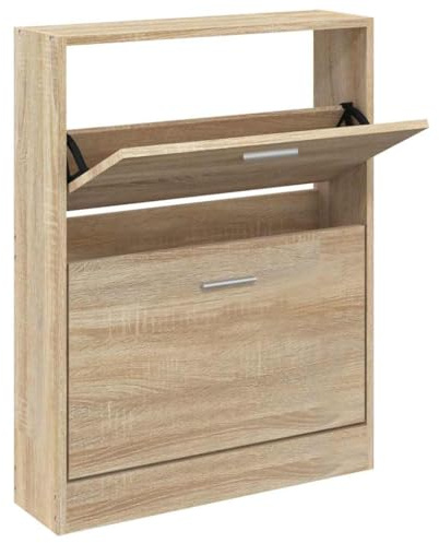 vidaXL Schuhschrank Eiche 59 x 17 x 81 cm Holzwerkstoff