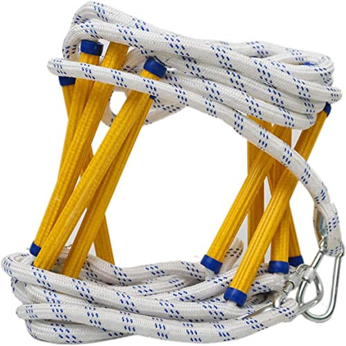 Znula JSY Notfall Feuerleiter Multifunktionale Strickleiter Feuerfeste Rettungsleiter 3M-20M, Notfall-Feuerleiter mit Haken Feuer Rettungsleiter (Color : 10m)