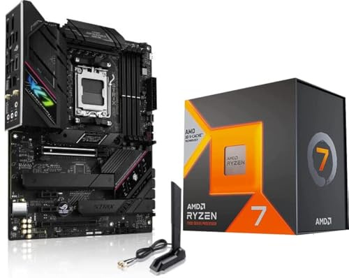INLAND AMD Ryzen 7 7800X3D 8-Core16-Thread Desktop Processor Bundle with ASUS ROG Strix B650E-F Gaming WiFi AM5 (LGA1718) Ryzen 7000 Gaming Motherboard(DDR5, PCIe 5.0)