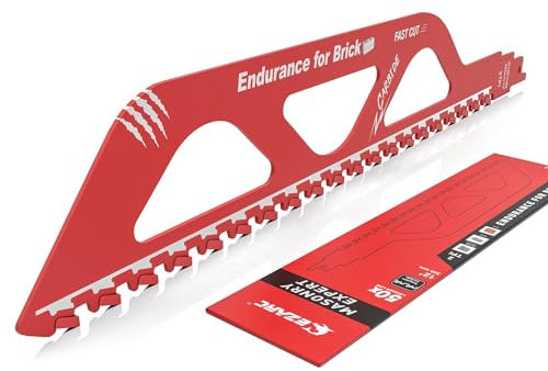EZARC Lame per sega alternativa pietra 300mm, lama per sega alternativa in metallo duro, set di lame per cemento cellulare, mattoni forati, mattoni rossi 1 pezzo