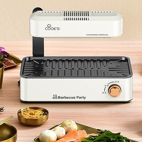 Electric Folding Grill - BBQ Smokeless Non Stick Barbecue Machine - Temperature Control Table Grill For 2-4 People, Eco-Friendly Design