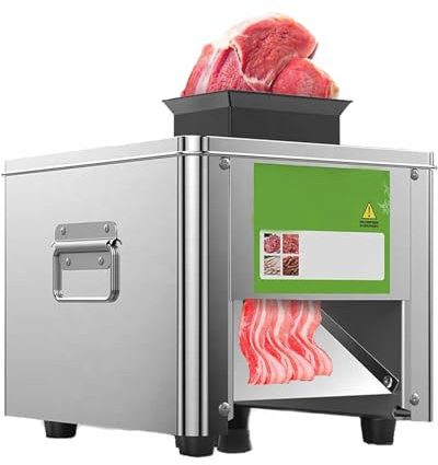 Kindevieft MáQuina Cortadora De Carne Comercial, Cortadora EléCtrica De Alimentos De Acero Inoxidable De 850 W, Cortadora Triturada para Cocina, Restaurante, Supermercado, Mercado,2.5mm