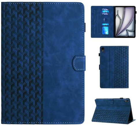 Étui pour iPad Air 11 (2024) M2, iPad Air 6e/5e/4e génération (2024/2022/2020), étui de protection folio multi-angle avec mise en veille/réveil automatique pour tablette iPad Air 11 2024, bleu