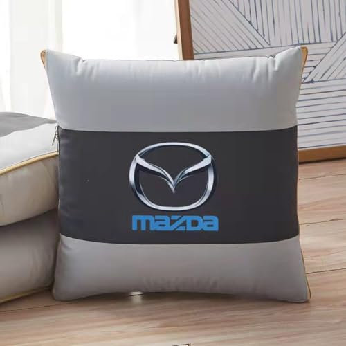 YHIKAHT Reisedecke und Kissen 2 in 1, für Mazda 2, 45×45cm