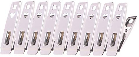 OKUMEYR Pinces à Linge Multifonctionnelles Faciles à en Acier Inoxydable Lot de 40 pour Chaussettes et Pantalons Maison Bureau