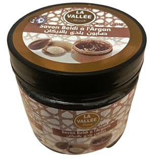 Savon Noir Naturel à l'Huile d'Argan – Gommage Exfoliant pour le Corps et le Visage - 200g