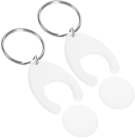 Alipis 2pcs Trolley Token Key Ring Shopping Cart Token Keychain for Keychain Decor