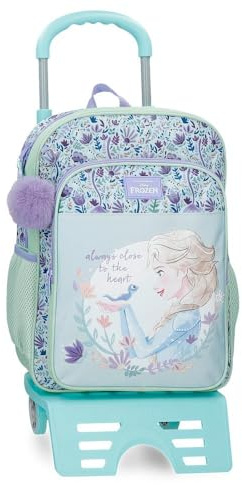 Disney Close To The Heart Frozen Mochila Escolar con Carro Multicolor 30x40x13 cms Poliéster by Joumma Bags