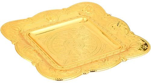 BODHIS Frutero Rectangular de Metal, Bandeja para Servir Frutas, Frutos Secos, postres, Aperitivos, decoración para el hogar, Sala de Estar, Restaurante, Hotel.
