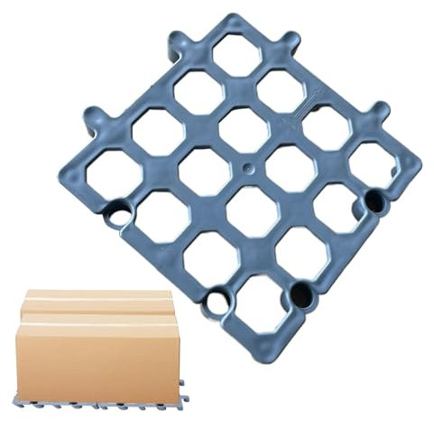 Palets Para Suelo De Sótano - Palet Entrelazado Con Base Acolchada Para Almacenamiento | Almohadilla Impermeable Para Almacén Y Supermercado, Estructura De Malla Con Rejillas Transpirables Para Uso Do