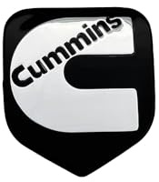 1Pc Compatible with 2nd Gen 94-02 Front Grille Head Cummin Emblem 3D Badge NamePlate (Black Chrome)