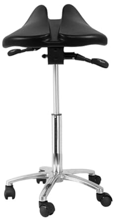 Generico Sgabello A Sella, Sedia Elevatrice Girevole A 360°, Sedia Da Salone A Sella Mobile, For Ufficio Domestico, Negozio, Altezza Regolabile 50-70 Cm