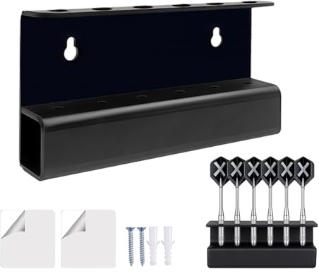 GSCRE Set med 2 dart väggfäste för darts, dart hållare vägg för 12 dart akryl dart förvaring för väggmontering, lätt och stabil, modern dart display för hemmet