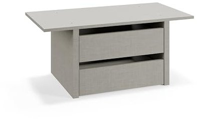 Rauch Möbel ZUBEHÖR, Schubladeneinsatz, Leinenoptik, Maße 90x39x45 cm | Schubkasteneinsatz, mit 2 Schubladen für Drehtürenschränke von rauch mit einer von Elementbreite 93 cm
