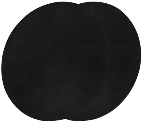 CORHAD Tapis de Cuisson Barbecue Rond 2pcs en Tissu de Fibre de Verre Enduit PTFE, Facile à Ranger, Protège la Chute des Aliments pour Kebabs et Poissons