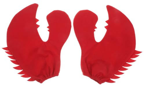 TOYANDONA Lobster Claw Prop Novelty Gloves Prank Claw Gloves Red Cloth Accessory for Adults Office Prank Photo Booth