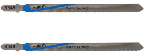 wolfcraft 2 Stichsägeblätter HSS I 3549000 I T-Schaft I für Metallrohre, Stahlblech, NE-Metall I gerader Schnitt I TÜV zertifiziert