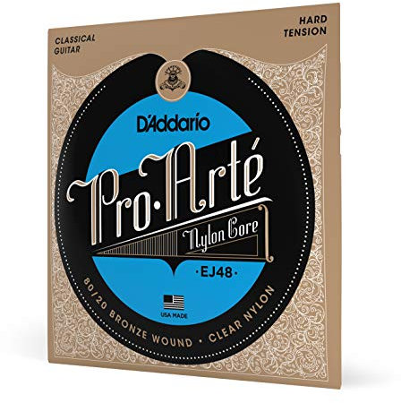D'Addario Gitarrensaiten Konzertgitarre | Gitarrensaiten Akustikgitarre | Classical Guitar Strings | EJ48 Pro-Arte Saitensatz für Akustikgitarren 0,07 cm - 0,11 cm (.0285 - .044 Zoll)