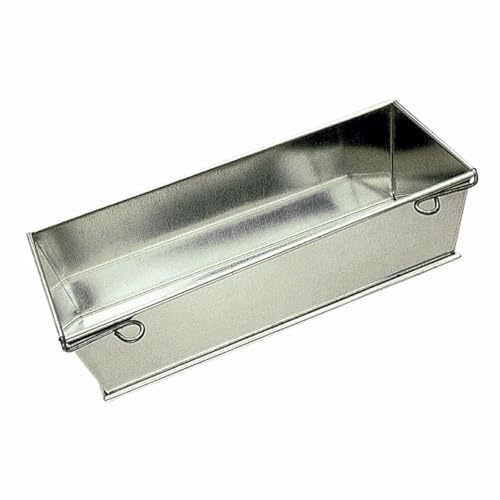 Gobel - Moule à pâté en croûte ou cake ouvrant fer blanc - 27x10cm | Fabrication française ; 2 en 1 : pâté en croûte ou cake, int. 25x9cm, h7,5cm ; fer blanc, cuisson dorée, démoulage facile