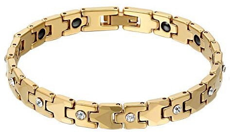OIDEA Damen Magnet Armband Armkette: Gliederkette Magnetarmband aus Edelstahl Wolframstahl Ellipse Lieben Glieder Link Handgelenk poliert Kettenarmband Gesundheit Armkette