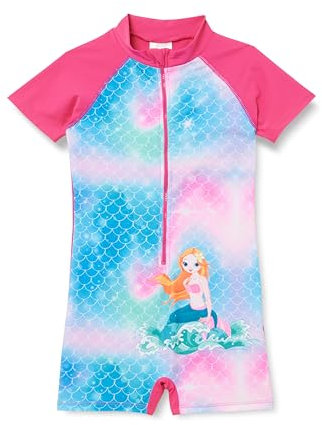 Playshoes UV-Schutz Einteiler Unisex Kinder Badeanzug Schwimmanzug Badebekleidung, Meerjungfrau, 110/116