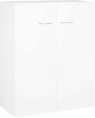 vidaXL Aparador de Almacenaje Almacenamiento Auxiliar Cajonera Organizador para Hogar Mueble Servicio de Buffet de Madera Contrachapada Blanco