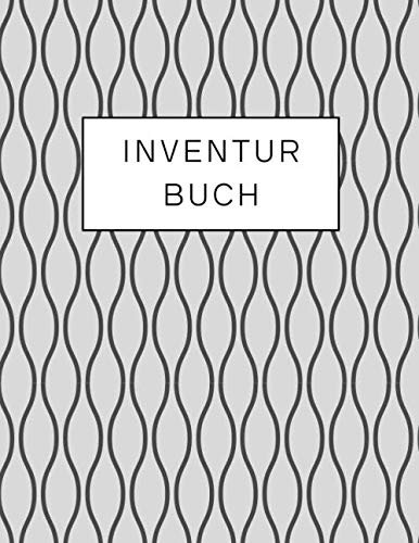 Inventurbuch (Muster Grau): Grosses Inventarbuch Perfekt für Bestandsaufnahme in Unternehmen und Privathaushalten (Aufzeichnungen von Mengen, Vorräten, Materialien usw.) mit Platz für Notizen