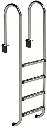 IDEAL Edelstahl Tiefbeckenleiter 4-stufig Enge Ausladung 180mm Ausführung ECO V2A by well2wellness®