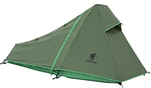 GEERTOP Ultralignt Bivy Tent for 1 Person Camping 3 Season Waterproof Single Backpacking Tent for Hiking Backpack Travel Outdoor Survival Gear
