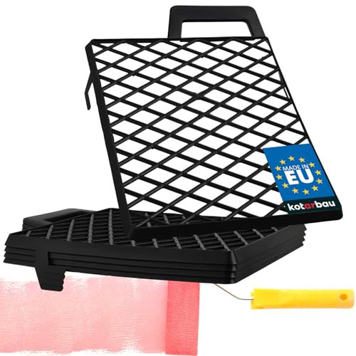 KOTARBAU® Set di 5 griglie in plastica, 250 x 200 mm, utilizzo con rulli di colore zincati per