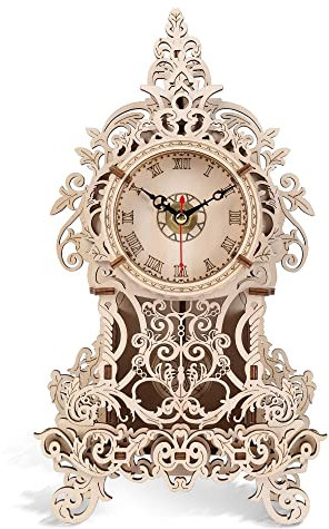 Cuteefun 3D Wooden Pendulum Clock Model Kit for Adults to Assemble by Yourself to Build 3D Wooden Puzzle DIY Woodcraft Construction Kits Creative
