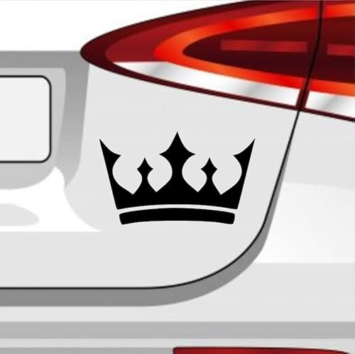 Generisch Krone Aufkleber Sticker König krönung England King Burg Mittelalter JDM Farbe: Türkisblau 20x12cm