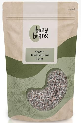 Organic Black Mustard Seeds - Certified Organic - by Busy Beans Organic (100g)