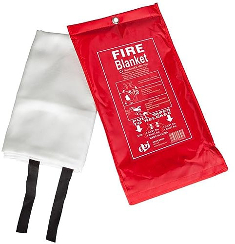 KAV Fire Blanket - Essential Accessories for Home, Kitchen, Caravans, Garages - Protect with Fire Blanket, Guard, and First Response Tools - Versatile Fire Extinguisher Home Equipment (1)