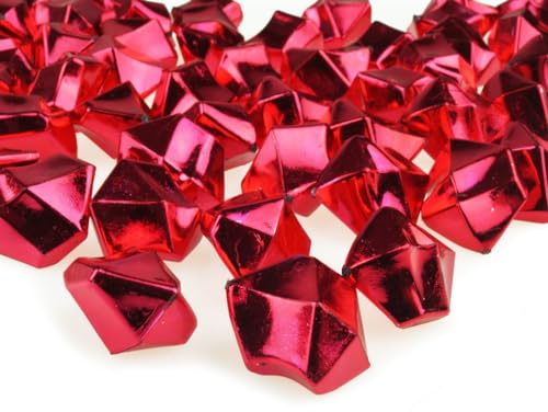 Goodymax® Kristall-EIS 25 mm Rot-Metallic 50 Stück - EIS Deko Streudeko Diamanten Tischdeko