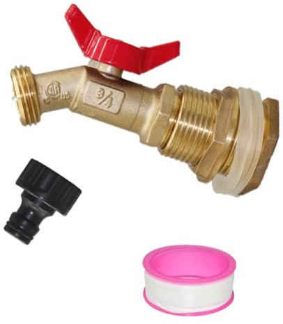 CENMEN Gartenschlauch für Den Außenbereich, Wasserhahnschlauch, Bibb-Absperrventil, 3/4-Außengewinde NPT X 3/4-Außengewinde, GHT-Gewindezapfen, Kupfer