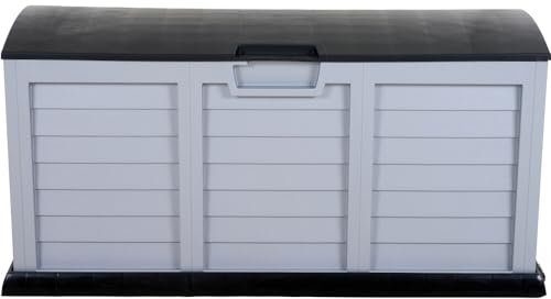 möbelando Kissenbox >Jumbo XXL< in Silber, schwarz, Kunststoff - 61x69x140cm (BxHxT)