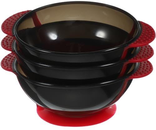 Didiseaon3Pcs Hair Tinting Bowls with Suction Base Hair Dye Bowls for Easy Mixing and Application Reusable Coloring Tools for Home and Salon